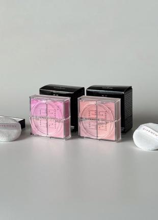 Givenchy prisme libre blush 01 02 розсипчаста пудра пудрові рожеві сухі рум'яна для макіяжу обличчя