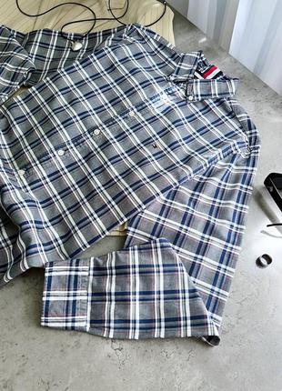Фирменная коттоновая рубашка от Tommy hilfiger