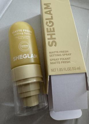 Фиксирующий матирующий спрей lock'd in sheglam