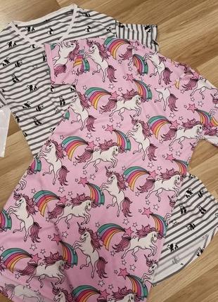 Домашнее платье ночнушка next 🦄💗🐼