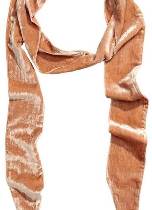 Вузький довгий шарф з велюру h&m1 фото