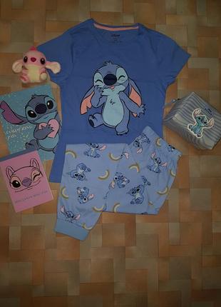 Красивая пижама, комплект котон стич, stitch disney 2xs размер1 фото