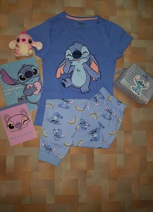 Красивая пижама, комплект котон стич, stitch disney 2xs размер3 фото