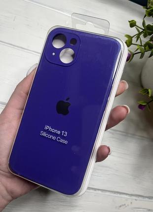 Чохол на iphone 13 квадратні борти чохол на айфон silicone case full camera на apple