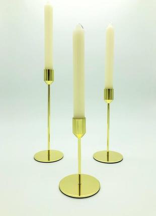 Набор высоких металлических подсвечников из 3 шт.