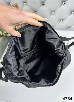 Жіноча стильна та якісна сумка рюкзак зі стьобаної плащівки бордо7 фото