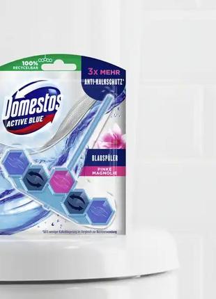 Змінний туалетний блок domestos power 5 магнолія, 55г.4 фото