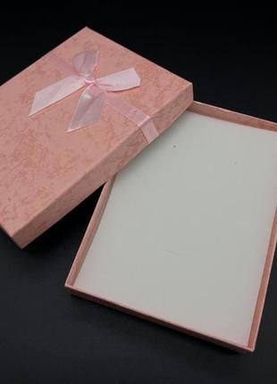 Коробки подарункові з рожевим бантиком. колір рожевий мрамор. 12х16х3см1 фото