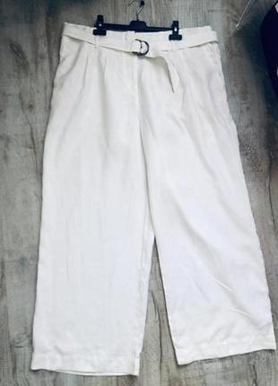 Брюки брюки брюки льняные лен палаццо трубы прямые модные стильные marks большие белые