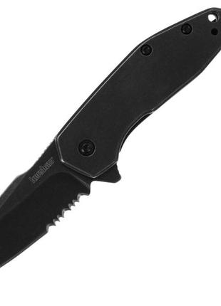 Складаний ніж kershaw gravel serrated чорний 2065st1 фото