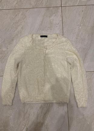 Мягкий свитер кардиган m&s collection молочный