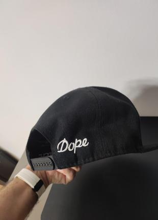 Кепка чорна снепбек прямий козирок dope los angeles6 фото