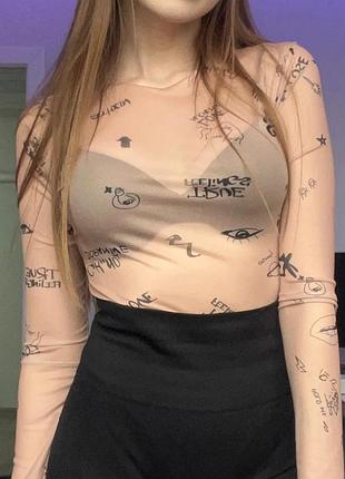 Боди комбидресс тату боди сетка сетка сеточка