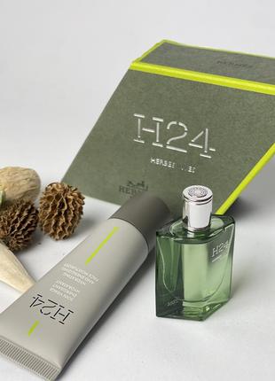 Hermes h24 herve vives новий чоловічий парфум.набір парфум 5ml+крем для обличчя 20 ml