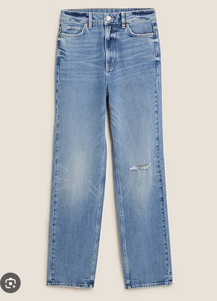 Аутентичные прямые джинсы с высокой талией, m&s collection