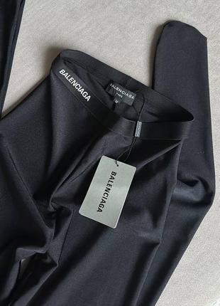 Черные лосины в стиле balenciaga