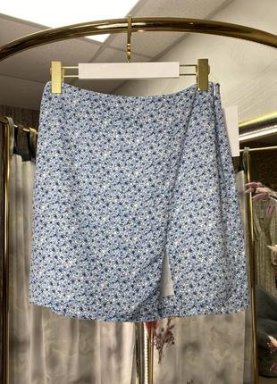 Мини-юбка с разрезом, в цветочек бренда na-kd1 фото