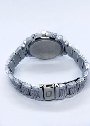 Часы женские наручные тоmmy нilfigеr (томми хилфигер), серебро с розовым циферблатом ( код: ibw901sp )4 фото