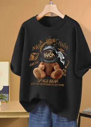 Футболка nasa чорна