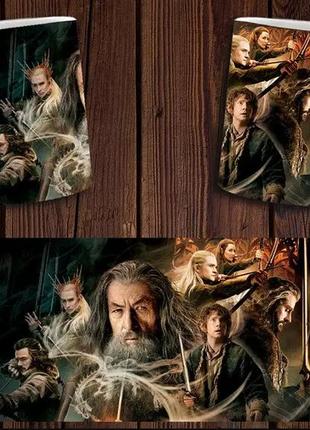 Чашка біла керамічна з принтом володар кілець "хоббіт" the hobbit abc