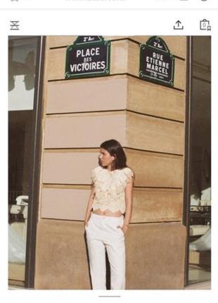 Мереживний  топ ,кружевна блузка з нової колекції zara розмір xl/l
