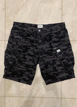 Большие мужские шорты firetrap серые черные карго чино