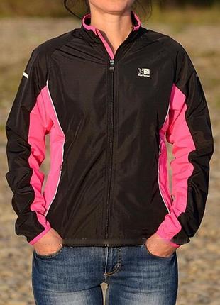 Куртка karrimor спортивна вітровка жіноча (англія) чорного кольору з рожевими вставками