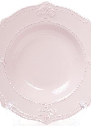 Набір 6 супових тарілок leeds королівська лілія ø22.8см daymart   рожеві3 фото