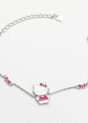 Серебряный браслет, размер 14 см x 5 см, вес: 2.6 г