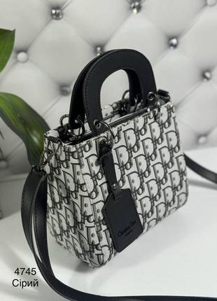 Женская стильная и качественная сумка из эко кожи серая3 фото