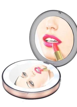 Кишенькове дзеркало для макіяжу з led-підсвіткою uft cm2 8.5 х1.75 см5 фото