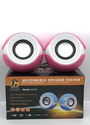Компьютерные колонки mini digital speaker g102 2.0 3вт