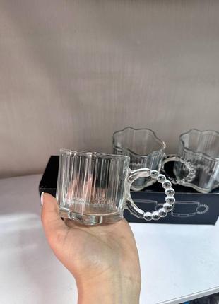 Набір чашок скло 300 мл 3 шт