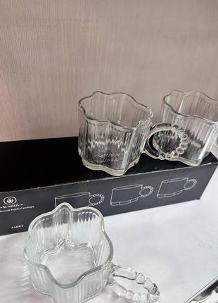 Набір чашок скло 300 мл 3 шт