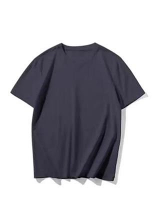 Новая хлопковая футболка темно-серая