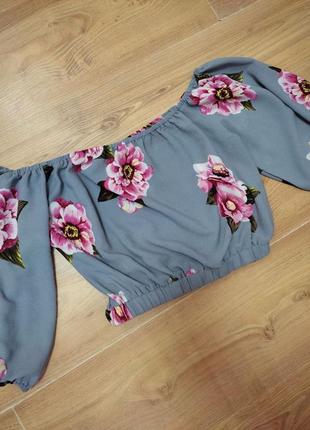 Укороченная блуза рукав до локтя