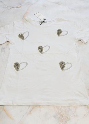 Футболка жіноча зі стразами, mint с, м, л.