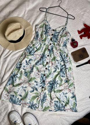 1+1=3 🌸 сукня сарафан бюстьє а-силуету кримплен в квітковий принт l 42