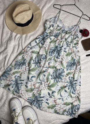 1+1=3 🌸 сукня сарафан бюстьє а-силуету кримплен в квітковий принт l 42