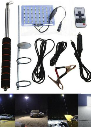 Телескопічна вудка з led ліхтарем 12 в світлодіодний 4 м