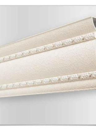 Карниз алюмінієвий 2-рядний пофарб. з 2молдинг ваніль 3м тм кардинал