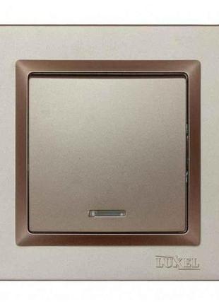 Вимикач з підсвічуванням jazz (терракот) 9205 тм luxel