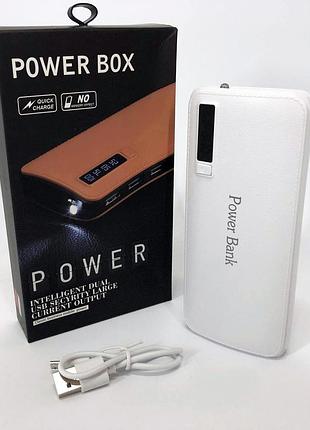 Портативное зарядное устройство павербанк 50000 mah 3хusb power bank smart tech. цвет: белый