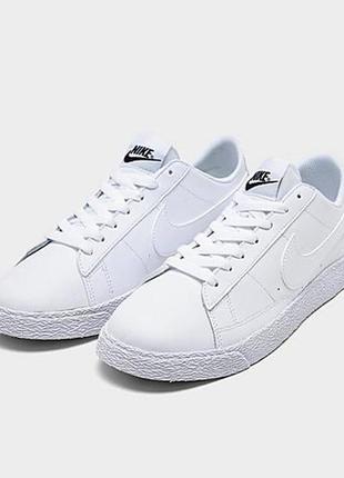 Nike "blazer low" жіночі низькі шкіряні кросівки/кеди