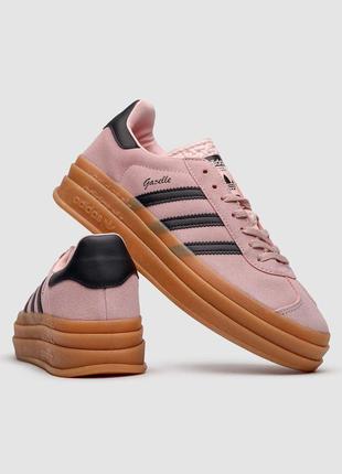 Кросівки adidas gazelle bold platform pink/black