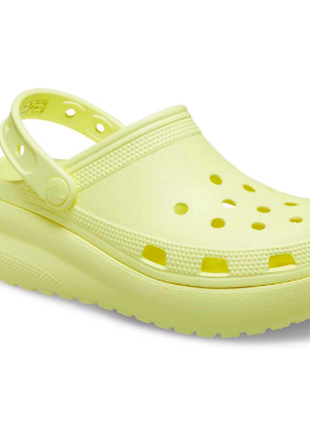 Crocs кроксы клоги сабо шлепки сандалии на платформе classic crush clog sulphur yellow
