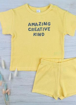 Летний хлопковый комплект h&m на рост 92 см, 104 см