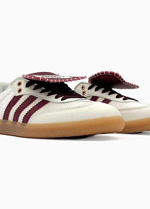 Кроссовки adidas samba wales bonner white/bordo