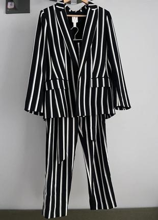 Смугастий костюм h&m