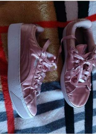 Puma атласні рожеві снікерсм